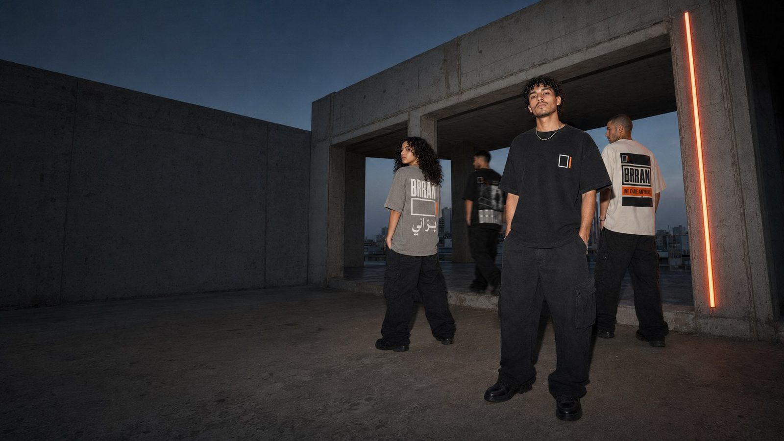 Brrani streetwear campaign on a rooftop